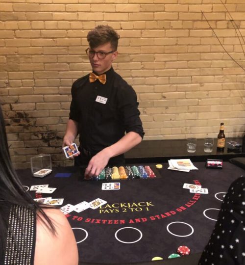 Young casino Dealer